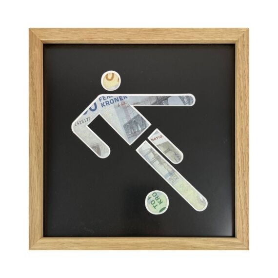 kreativ personlig og sjov pengegave til fodboldspilleren