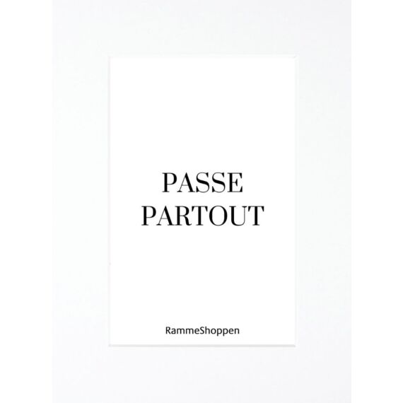 frosthvid passepartout efter mål