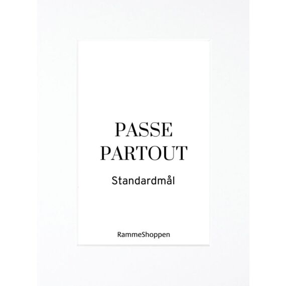 frosthvid passepartout i standardmål