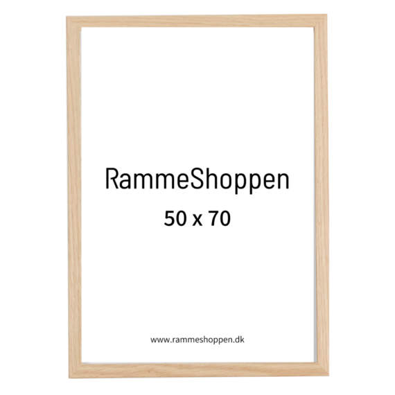 Massiv Egetræsramme, smal,  50x70, front