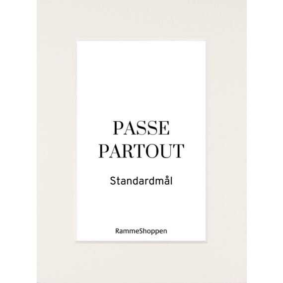 naturhvid passepartout i standardmål