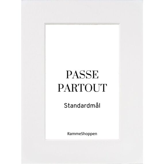 porcelæn hvid passepartout i standardmål